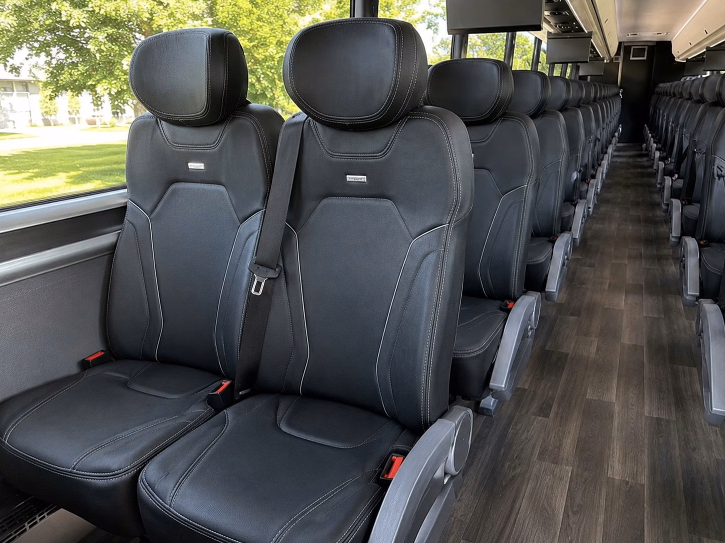 erie charter bus interior